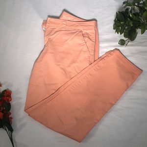 Peach Broken-In Straight Khakis